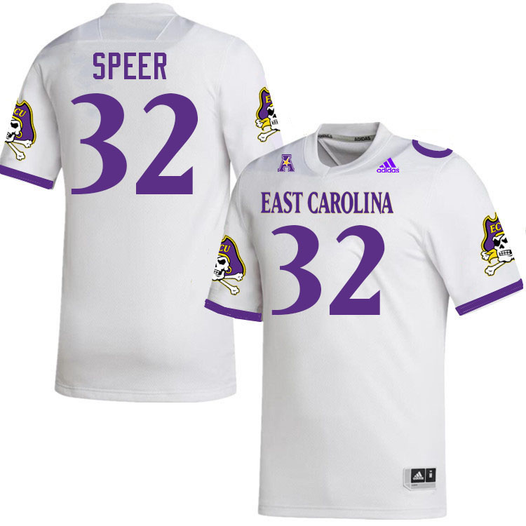 #32 Durante Speer East Carolina Pirates College Football Jersey Stitched-White